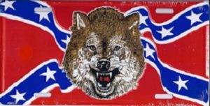 CONFEDERATE FLAG WOLF